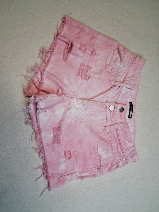 Fashion Nova Pants - Junior Womens Pink Distressed Denim Shorts - Fashion Nova